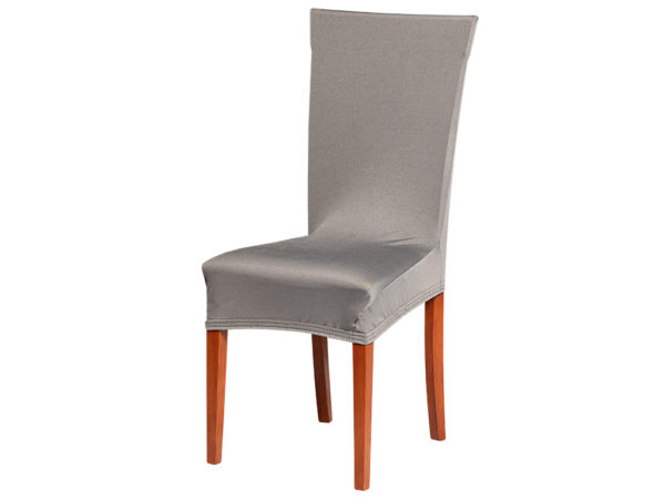 Potah na židli šedý  - Natahovací elastický potah